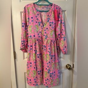 Lilly Pulitzer Loran Dress in Prosecco Pink Tigress Garden Print